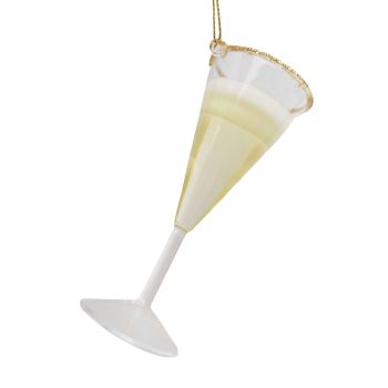 ORN GLASS CHAMPAGNE FLUTE 2"X4" CHAMPAGNE