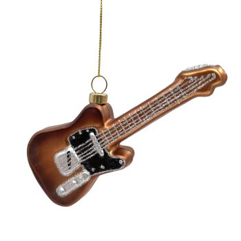 ORN GLASS ELECTRIC GUITAR 5"X2" BROWN