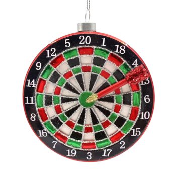 ORN GLASS DART BOARD 4"X5" MULTI