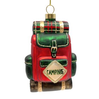 ORN GLASS BACKPACK 3"X4" RED