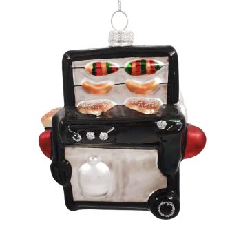 ORN GLASS BARBECUE GRILL 3"X4" BLACK