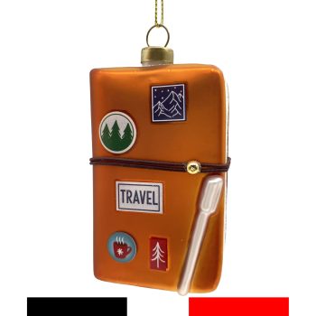 ORN GLASS NOTEBOOK 2"X4" ORANGE