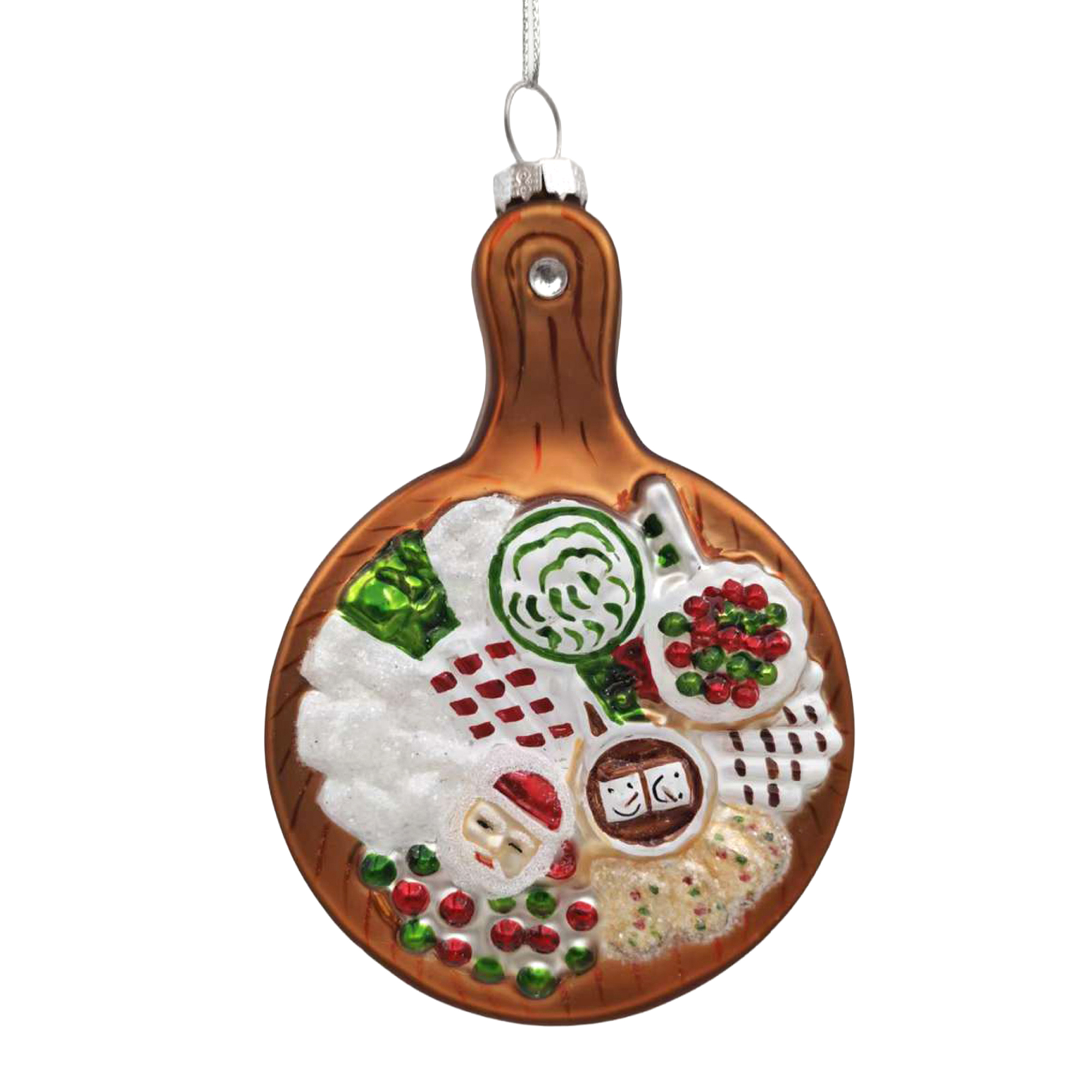 ORN GLASS CHARCUTERIE BOARD 3"X5" MULTI