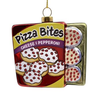 ORN GLASS PIZZA BITES 3"X4" MULTI