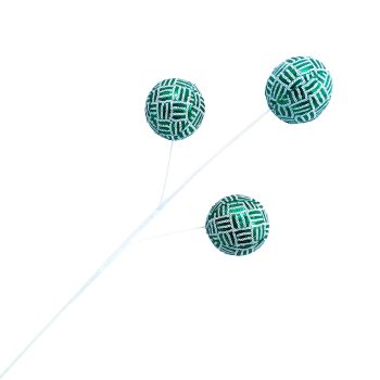 SPRAY FABRIC BALL 28" GREEN/WHITE