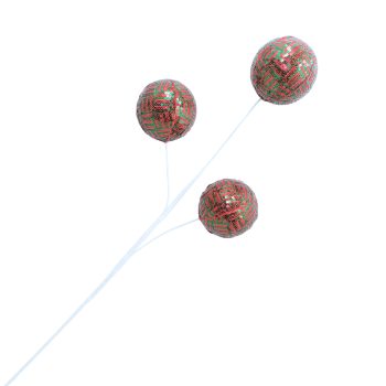 SPRAY FABRIC BALL 28" RED/GREEN