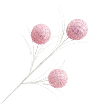 SPRAY FABRIC BALL 30"X3 PINK