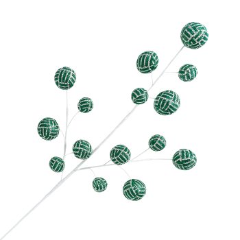SPRAY FABRIC BALL 31" GREEN/WHITE