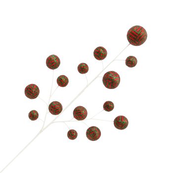 SPRAY FABRIC BALL 31" RED/GREEN