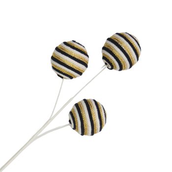 BALL SPRAY 22" X3 BLACK/WHITE/GOLD