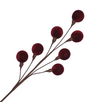 BALL SPRAY VELVET 23"X7 BURGUNDY