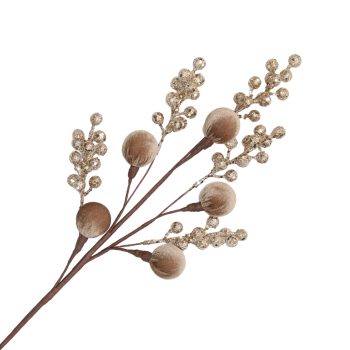 SPRAY BALL/BERRY 26" MOCA VELVET AND GLITTER