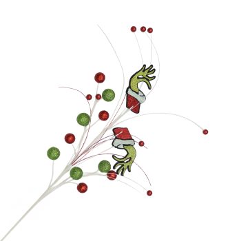 SPRAY GRINCH HAND 30" RED/GREEN/WHITE 30"