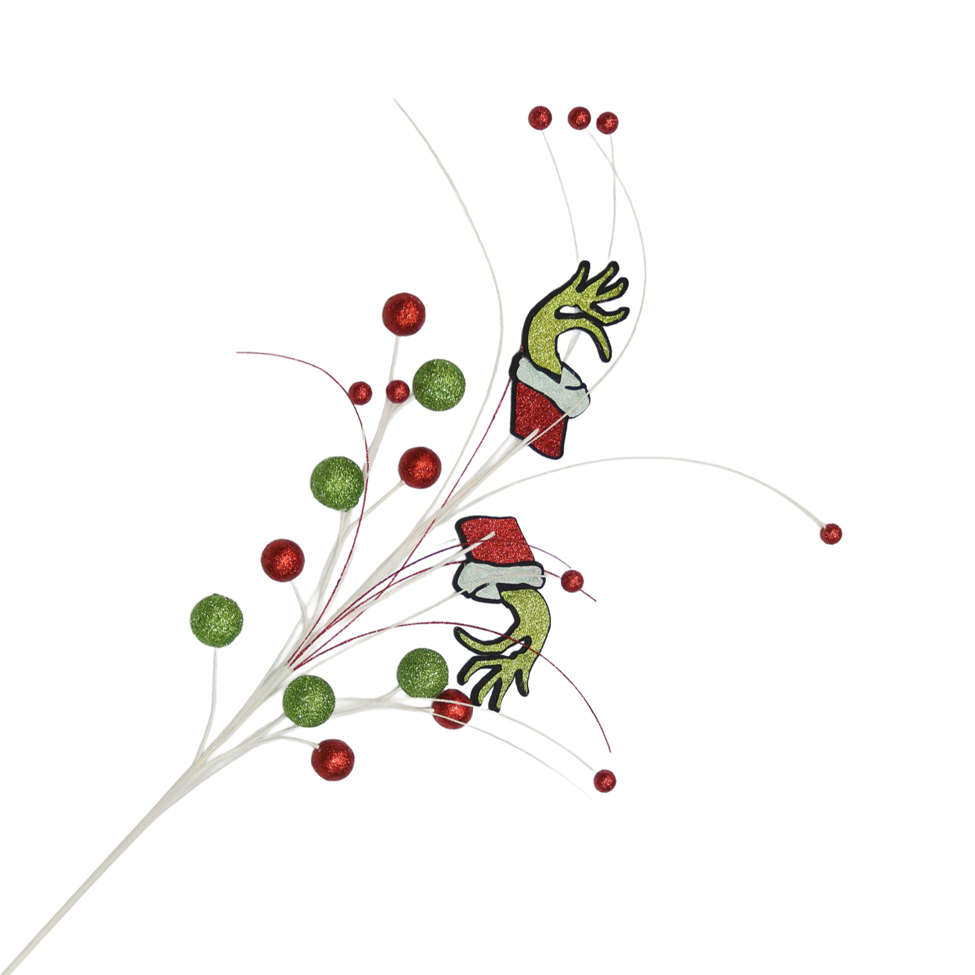 SPRAY GRINCH HAND 30" RED/GREEN/WHITE 30"