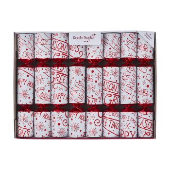 CHRISTMAS CRACKERS 8PC X 6" TIME TO BE JOLLY W/CHARADES