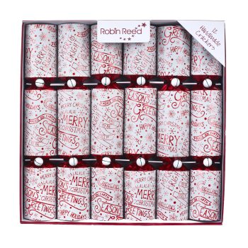 CHRISTMAS CRACKERS 6PC X 12" TIME TO BE JOLLY W/PICCADILLY GIFT