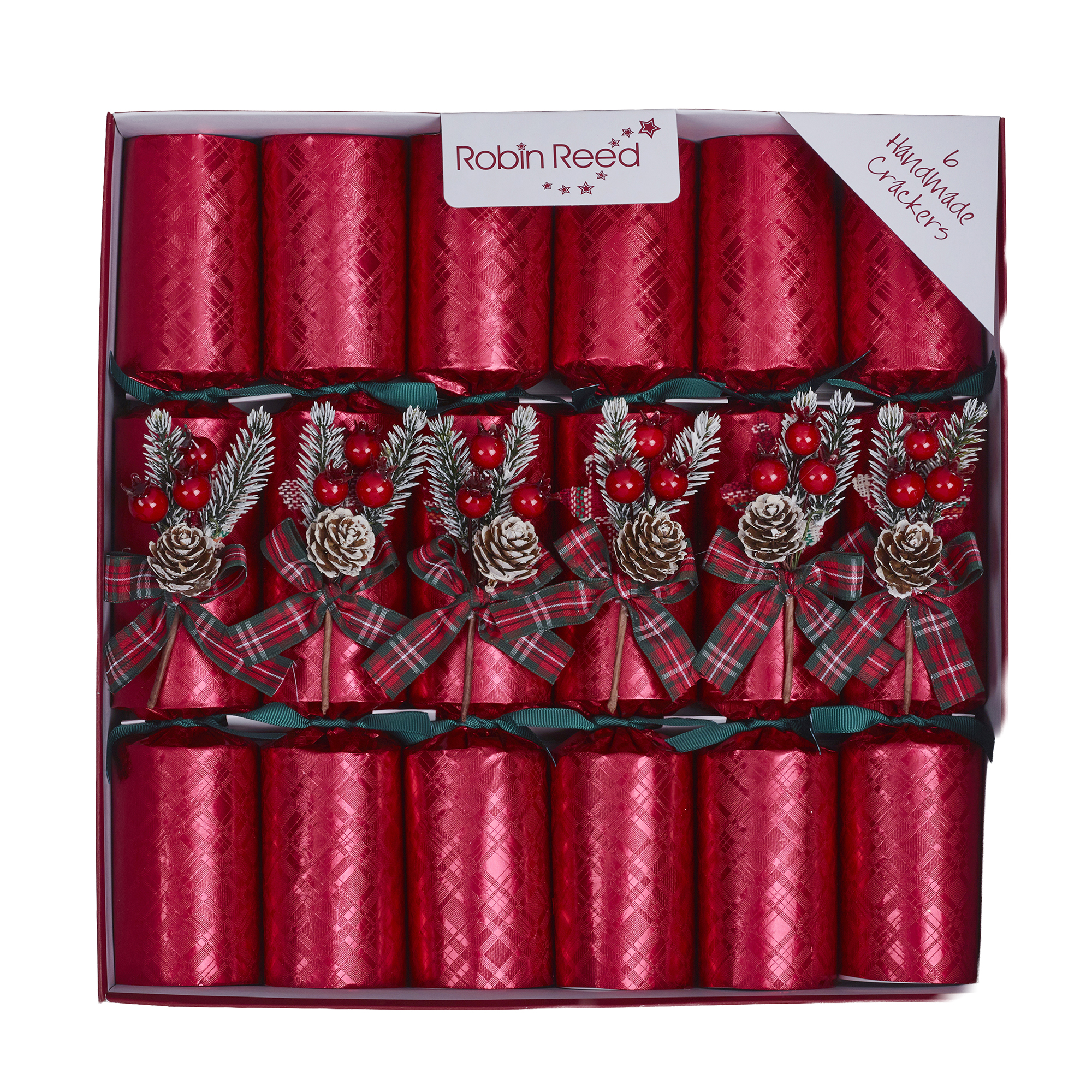 CHRISTMAS CRACKERS 6PC X 12" GLENCOE W/ PICCADILLY GIFT