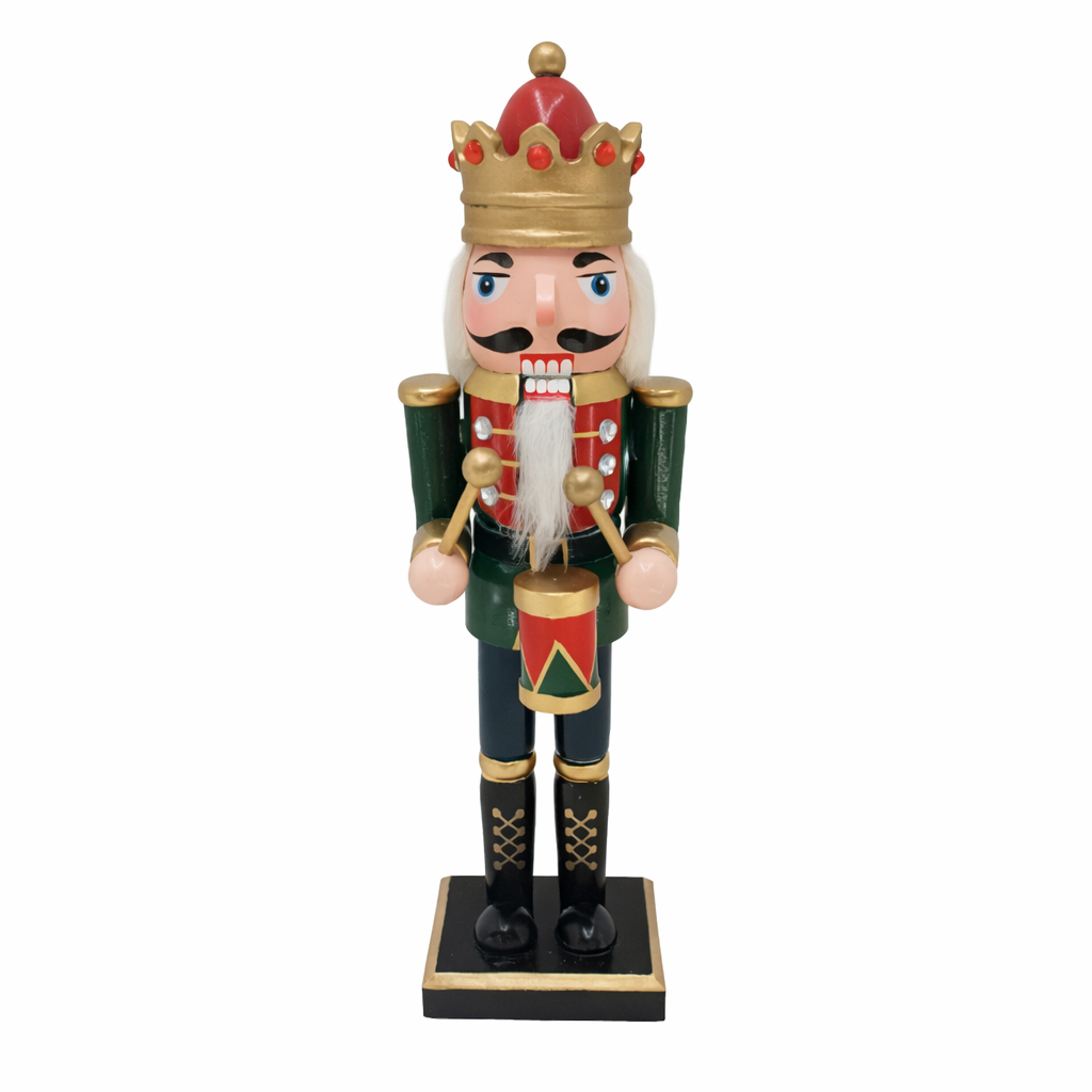 NUTCRACKER WOODEN 15" GREEN