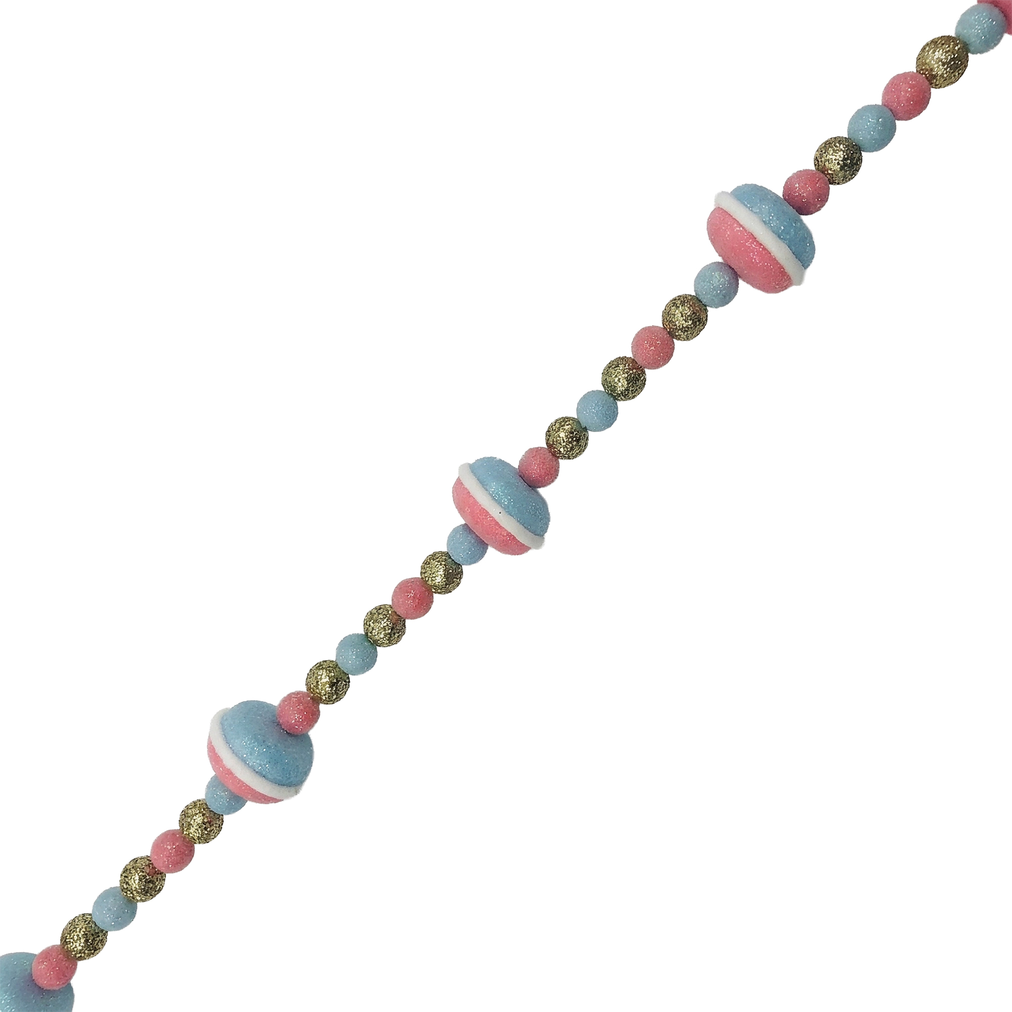 GARLAND CANDY 47"X2" BLUE/PINK BALLS
