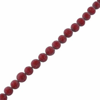 GARLAND ICED BERRY 1.75"/2" BALLS 5' RED GLITTER