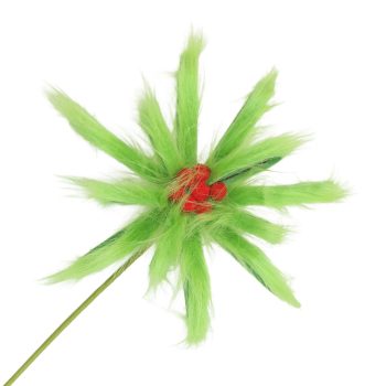 LOOP FLOWER STEM FURRY 20"X11" LIME GREEN/