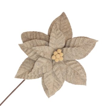 POINSETTIA STEM FELT 20"X12" TAUPE