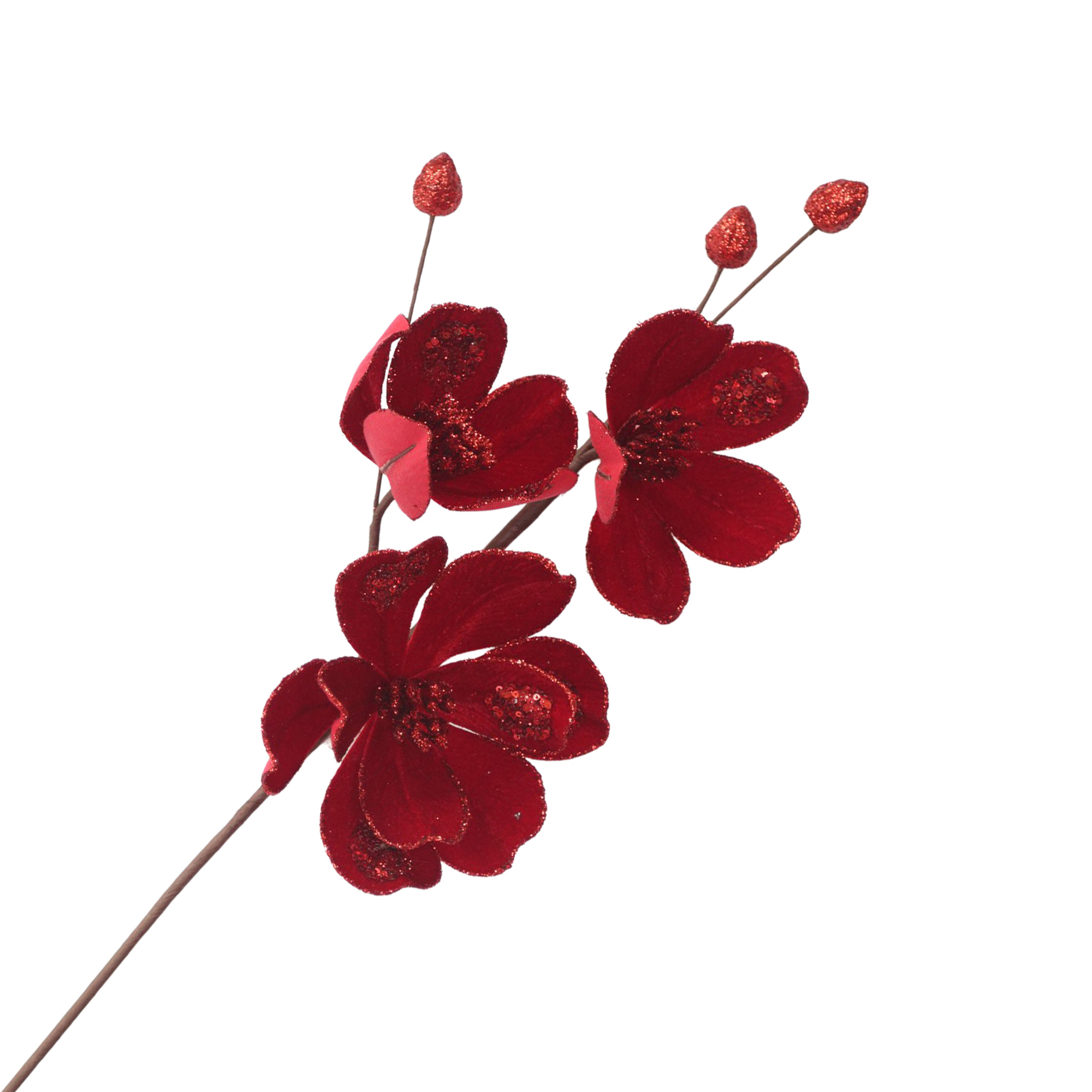 SPRAY MINI MAGNOLIA 24"X 3 RED VELVET