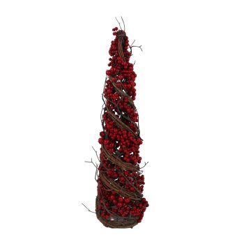 CONE TREE 24" TWIG/RED BERRIES