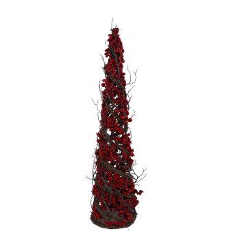CONE TREE 32" TWIG/RED BERRIES