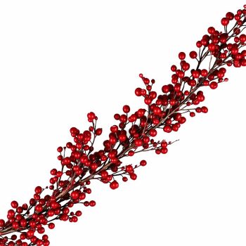 GARLAND RED BERRIES 5'