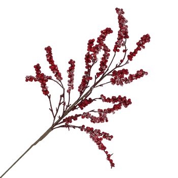 SPRAY TWIG/CLUSTER BERRIES 22" W/FROSTING