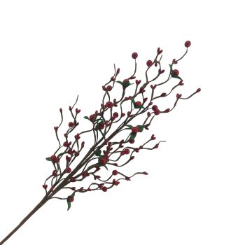 SPRAY TWIG W/RED BERRIES/LEAVES 30" BROWN/RED /GREEN