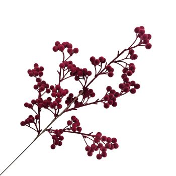 BERRY PICK FLOCKED 28" BURGUNDY POLY FOAM BASE