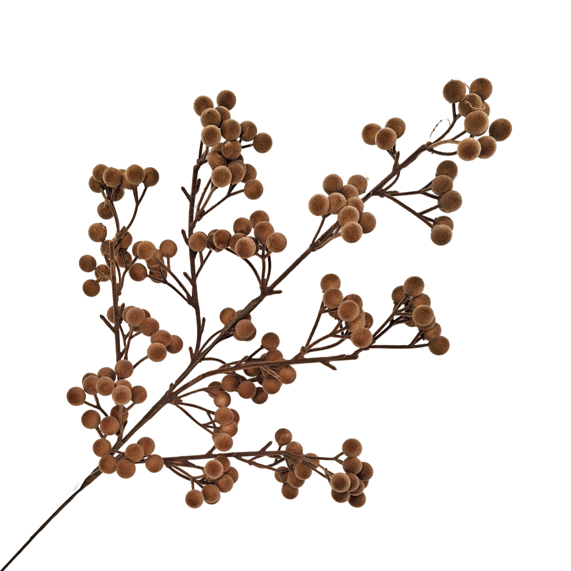 BERRY PICK FLOCKED 28" CARAMEL BROWN POLY FOAM BASE