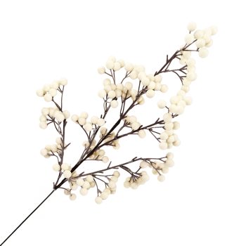 BERRY PICK FLOCKED 28" CREAM POLY FOAM BASE