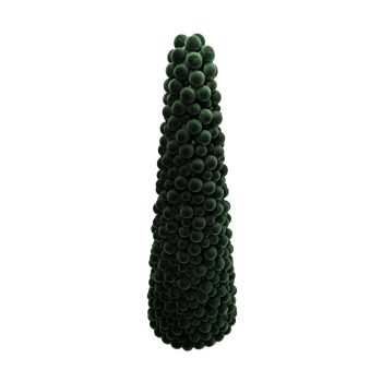 CONE TREE W/BERRIES 14"X5" GREEN POLY FOAM BASE