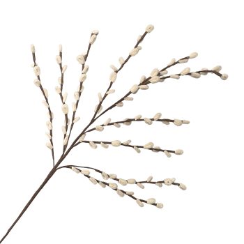 SPRAY PUSSY WILLOW LOOK 29" IVORY