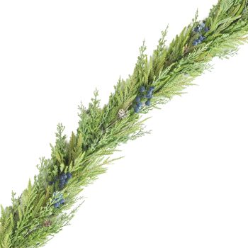 GARLAND REAL-LOOK PINE/BLUEBERRY 60"