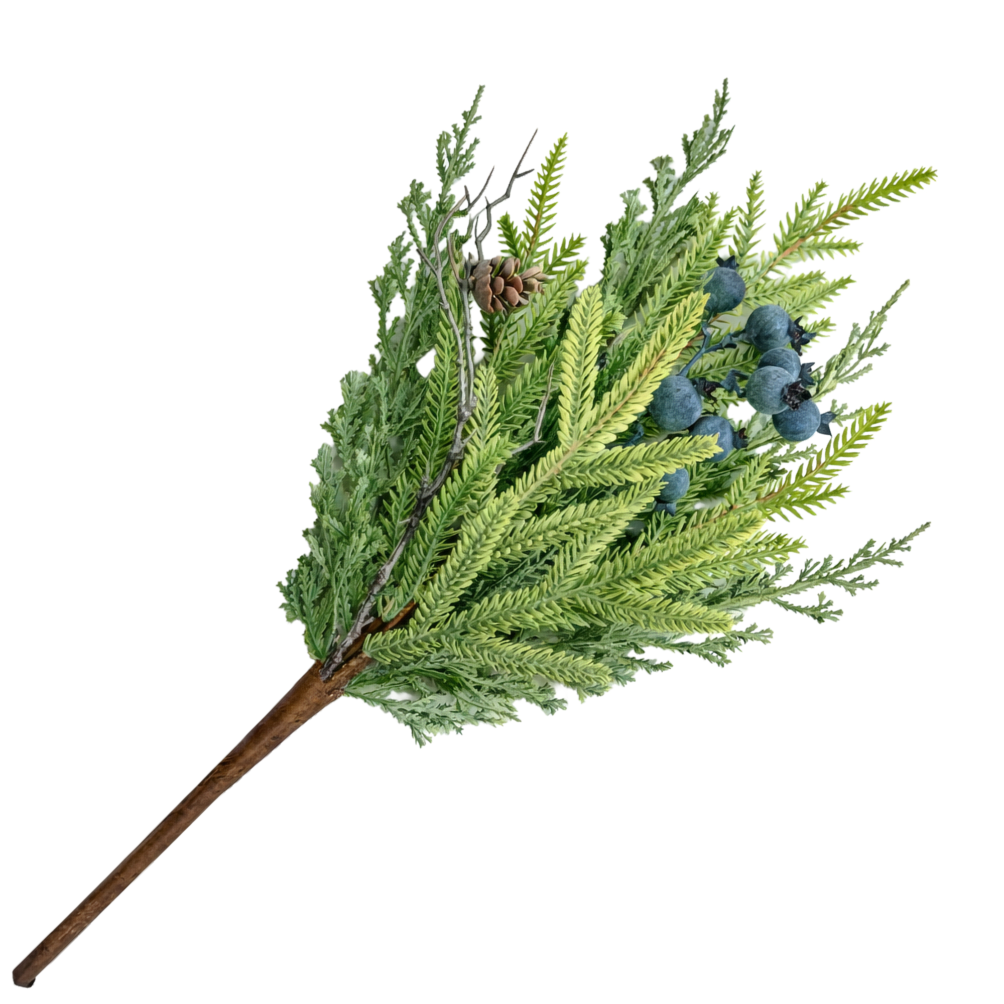 SPRAY REAL-LOOK PINE/BLUEBERRY 18"