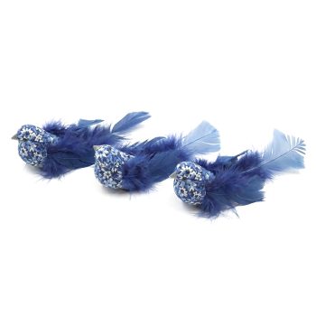BIRD 6" BLUE FABRIC/FEATHER 3 STYLES
