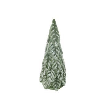 CONE TREE FROSTED VELVET LEAVES 16" SAGE W/ICE GLITTER
