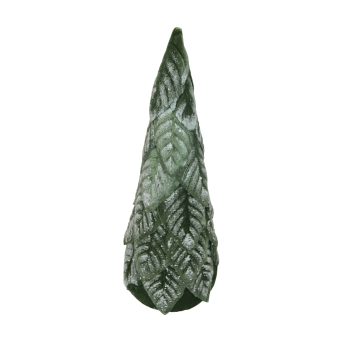 CONE TREE FROSTED VELVET LEAVES 20" SAGE W/ICE GLITTER