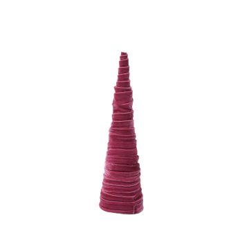 CONE TREE VELVET 20" ANTIQUE PINK