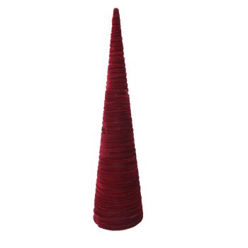 CONE TREE VELVET 28" BURGUNDY