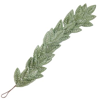 GARLAND FROSTED VELVET LEAF 47" SAGE W/ICE GLITTER