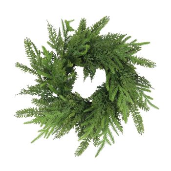 CANDLE RING/MINI-WREATH REAL-TOUCH MIXED PINE 18" DELUXE
