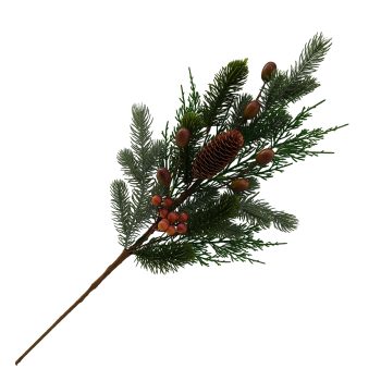 SPRAY MIXED PINE W/BROWN BERRIES 24"