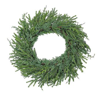 WREATH SPRUCE 32" GREEN REAL LOOK PE
