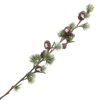 SPRAY NEEDLE PINE W/CONES 26" GREEN W/FROSTING AND SNOW
