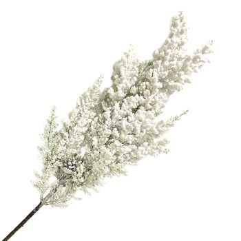 SPRAY FLOCKED CEDAR GREEN/WHITE 25"